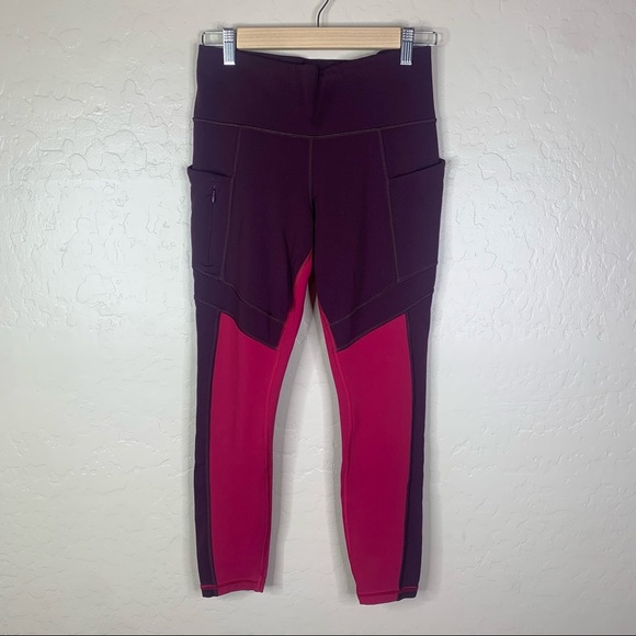 Athleta All In Structure 7/8 Colorblock Leggings - Picture 3 of 13